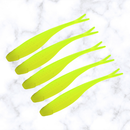 Slide Shad 9 cm – Kit com 5 Iscas Soft para Robalo, Tucunaré e Bass - Cor Chart