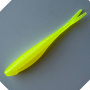 Slide Shad 9 cm – Kit com 5 Iscas Soft para Robalo, Tucunaré e Bass - Cor Chart