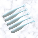 Slide Shad 9 cm – Kit com 5 Iscas Soft para Robalo, Tucunaré e Bass - Cor Branco