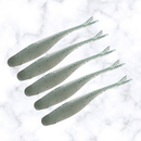 Slide Shad 9 cm – Kit com 5 Iscas Soft para Robalo, Tucunaré e Bass - Cor cinza