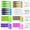 Kit Total Shad 10,5 cm + DKV Worm + Anzóis  - SUPER OFERTA