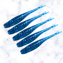 Slide Shad 9 cm – Kit com 5 Iscas Soft para Robalo, Tucunaré e Bass - Cor Blue Night