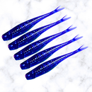 Slide Shad 9 cm – Kit com 5 Iscas Soft para Robalo, Tucunaré e Bass - Cor June Bug