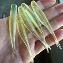 Slide Shad 9 cm – Kit com 5 Iscas Soft para Robalo, Tucunaré e Bass - Cor Tea