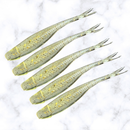 Slide Shad 9 cm – Kit com 5 Iscas Soft para Robalo, Tucunaré e Bass - Cor Tea
