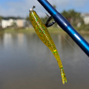 Slide Shad 9 cm – Kit com 5 Iscas Soft para Robalo, Tucunaré e Bass - Cor Green Tea