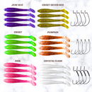 Kit Total Shad 10,5 cm + Anzóis Offset - SUPER OFERTA