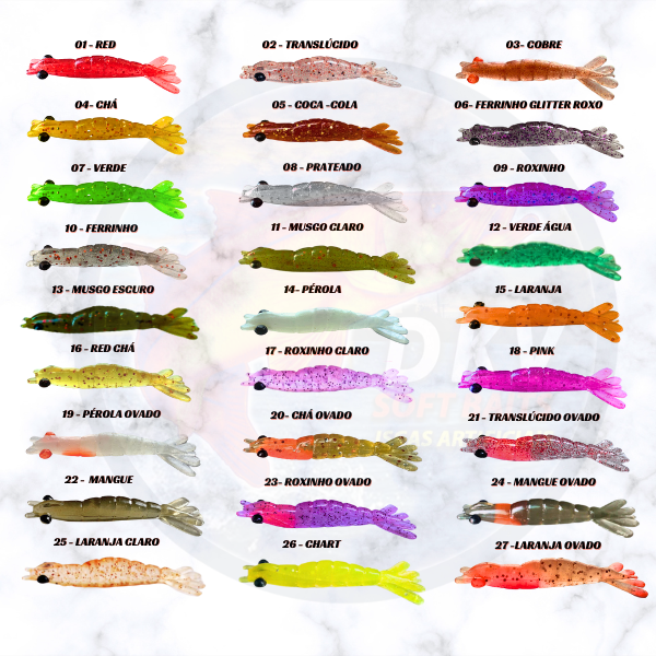 Kit Robalo - 30 Camarões + 10 Jig Heads