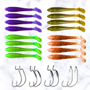 KIT Total Shad 10,5 cm + Anzóis Offset