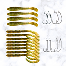 Kit Total Shad + DKV Worm + Anzol Lastreado com Mola + Anzol Worm - 18 Unidades