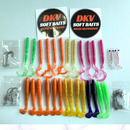 KIT Iscas Soft p/ Traíra, Black Bass, Tucunaré com Anzois Offset
