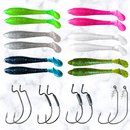 KIT Total Shad + Anzol Offset - 20 Itens