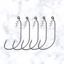 Anzol Offset com Mola p/ Iscas Soft - Cartela com 5 unidades