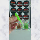 Slide Shad 9 cm – Kit com 5 Iscas Soft para Robalo, Tucunaré e Bass - Cor Verde