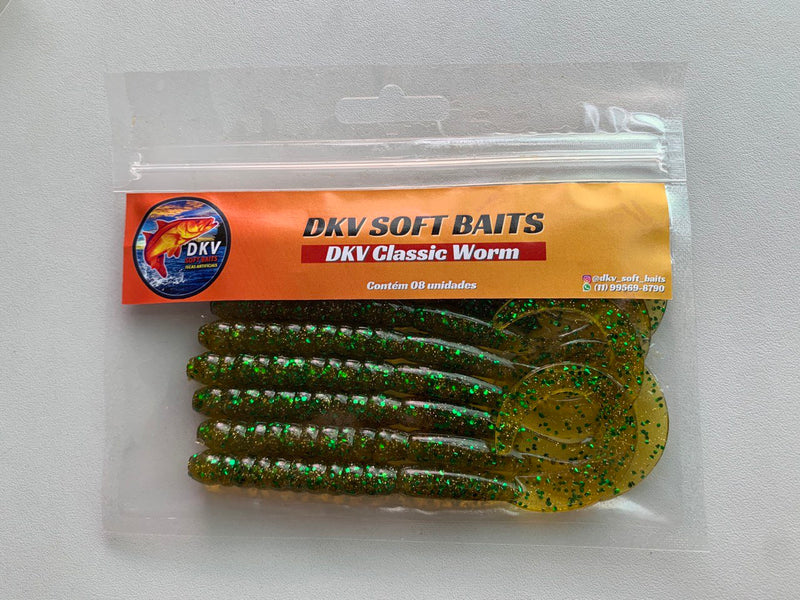 DKV Classic Worm - Cor Green Tea - Pacote com 8 unidades
