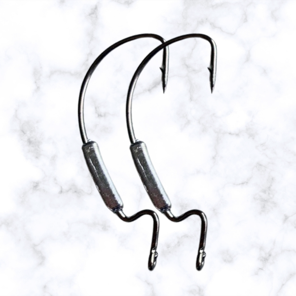 Anzol De Pesca Offset Ewg Lastreado Black - Cartela com 2 unidades